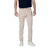Beige Cotton Skinny Pant